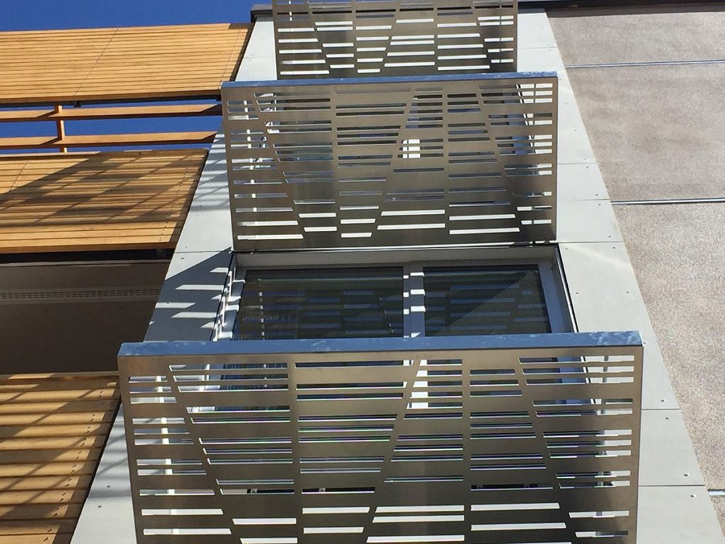 CUSTOM PERFORATED METAL SUNSHADES