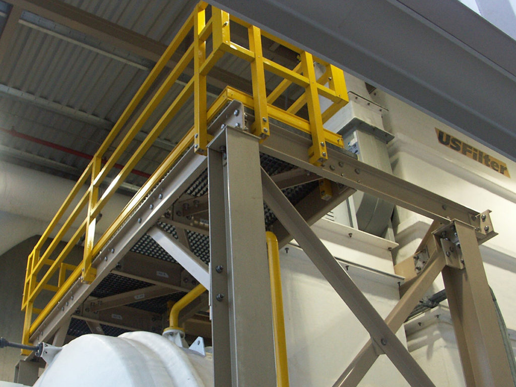 fiberglass platform Ladders Handrail