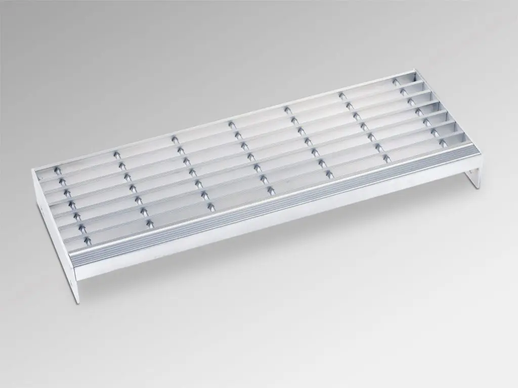 Type 19-SG-4 Aluminum Stair Tread with Corrugated Nosing